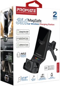 Кріплення для мобільного телефону Promate Magdrive-trio Black (6959144066196)