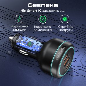  Автомобільний зарядний пристрій Promate PowerDrive-230 (6959144064772)