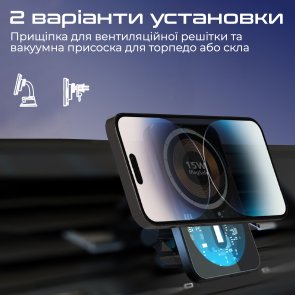 Кріплення для мобільного телефону Promate Lucidmount-15 Black (6959144062402)