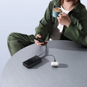 Батарея універсальна Baseus Bipow 10000mAh 20W with Built-in USB-C Cable