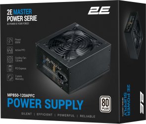 Блок живлення 2E 850W Master Power, ATX, Fan 12cm, 80+ White