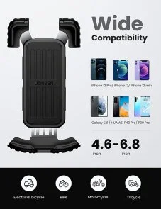 Фото: Кріплення для мобільного телефону UGREEN LP494 Bike Phone Mount Black (LP494/60548) № 7 | KTC