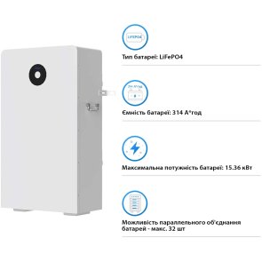Батарея Deye RW-F16 LiFePO4 LV 51.2V 314Ah 16kWh (RW-F16)