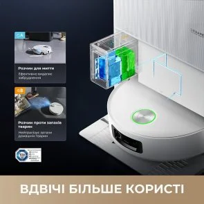 Фото: Робот-пилосос Dreame Aqua 10 Ultra Roller Complete White (RLH71DE-1-wh) № 14 | KTC