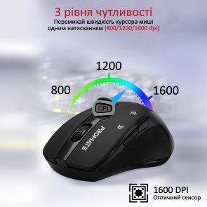 Миша Promate Cursor Black (6959144054742)