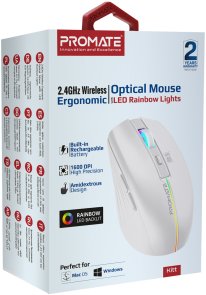 Мишка , оптична бездротова Promate kitt.white
