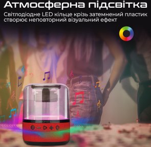 Портативна колонка Promate Glitz-l Red (6959144062334)