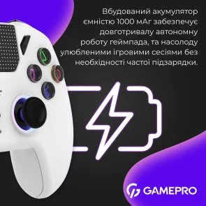 Фото: Геймпад GamePro GPS20W Wireless White № 16 | KTC