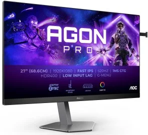 Фото: Монітор AOC Agon AG276FK - 27" IPS / 1920×1080 / 520 Гц / Adaptive Sync / Pivot / HAS № 2 | KTC