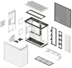 Корпус HAVN HS 420 VGPU White with window (HVN-CA-HS420-07)