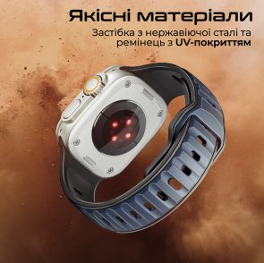 Ремінець Promate for Apple Watch 42/44/45/49 - Siliband-dc Blue (6959144067384)