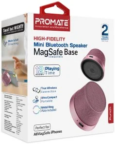 Фото: Портативна колонка Promate Punch 3W Pink (6959144065588) № 2 | KTC
