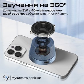 Портативна колонка Promate Punch 3W Navy (6959144065564)