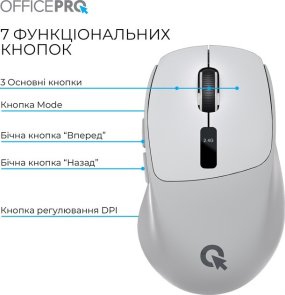 Миша OfficePro M398G Wireless Gray