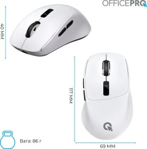 Фото: Миша OfficePro M398W Wireless White № 13 | KTC