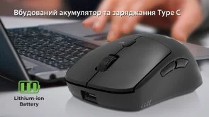 Фото: Миша Real-EL RM-355W Wireless Black (EL123200054) № 12 | KTC