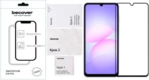 Фото: Захисне скло BeCover for Samsung Galaxy A07 SM-A075 - Black (713731) № 2 | KTC