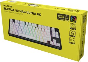 Клавіатура, Hator Skyfall 80 MAG ULTRA 8K Aurum Ice, USB, Black/White ( Gaming )
