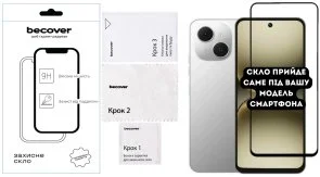 Фото: Захисне скло BeCover for Tecno Spark 40C 4G KM4k Black (714371) № 3 | KTC