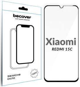 Захисне скло BeCover for Xiaomi Redmi 15C 4G/5G - Black (713907)