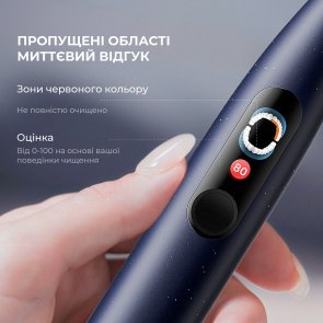 Електрична зубна щітка Oclean X Plus Pro Digital Blue (6970810556186)