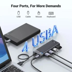 Фото: USB-хаб UGREEN CM653 Black (15548) № 3 | KTC