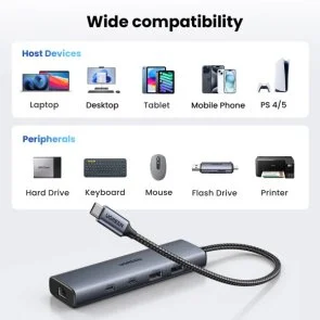 Фото: USB-хаб UGREEN CM512 Gray (45320) № 5 | KTC