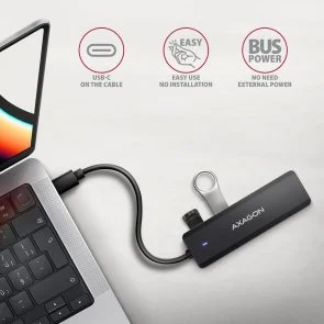 Фото: USB-хаб Axagon HUE-C1C Black № 3 | KTC