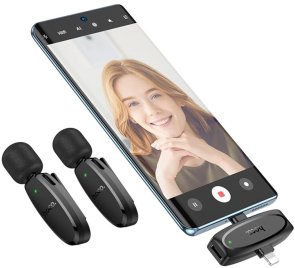 Радіосистема Hoco L15 Lightning/Type-C Black (6942007638623)