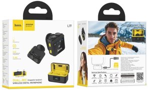 Радіосистема Hoco L17 Lightning/Type-C Black (6942007645997)