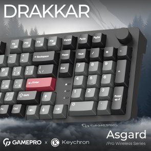 Клавіатура GamePro Asgard Drakkar MK305BK WL/BT/USB Black