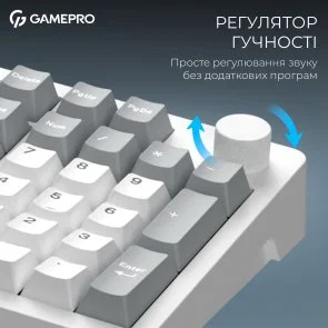 Фото: Клавіатура GamePro Asgard Drakkar MK305WH WL/BT/USB White № 18 | KTC