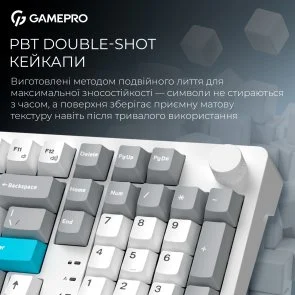 Фото: Клавіатура GamePro Asgard Drakkar MK305WH WL/BT/USB White № 13 | KTC