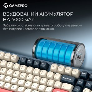 Клавіатура GamePro Asgard Drakkar MK305BL WL/BT/USB Blue