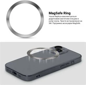 Фото: Чохол ArmorStandart for Apple iPhone 14 - Replica MagSafe Titanium Grey (ARM76219) № 4 | KTC