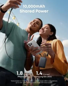 Фото: Батарея універсальна Anker Nano 10000mAh 45W Built-In USB-C Cable Black (A1638H11) № 7 | KTC