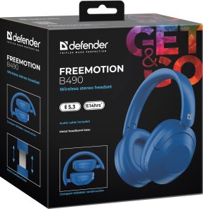 Гарнітура Defender FreeMotion B490 Blue (63491)