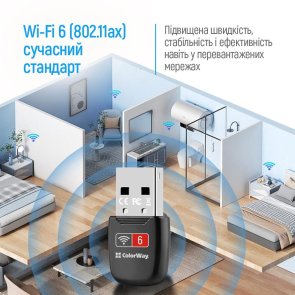 Wi-Fi адаптер ColorWay CW-AD-W1