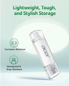 Фото: Флешка USB Acer UT300 32GB Silver (BL.9BWWA.588) № 3 | KTC