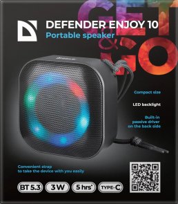 Колонка Defender Enjoy 10 Bluetooth, Black