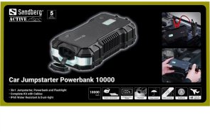 Батарея універсальна Sandberg Car Jumpstarter 10000mAh, 1xUSB, 18W + Ліхтар