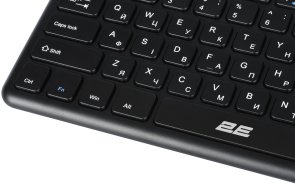 Клавіатура 2E KT100 78key ENG/UKR Wireless Black (2E-KT100WB_UA)