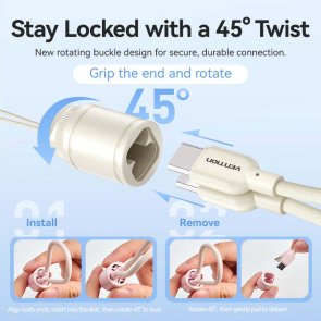 Батарея універсальна Vention FKAN0-C 10000mAh 22.5W with Built-in USB-C Cable