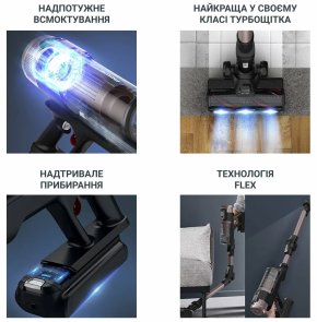 Ручний бездротовий пилосос Rowenta X-Force Flex 16.60 Aqua Animal (RH9CD9E0)