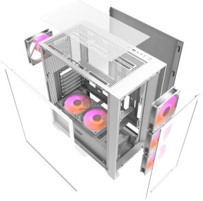 Корпус DARKFLASH DRX70 Glass White with window (DRX70 GLASS WHITE)