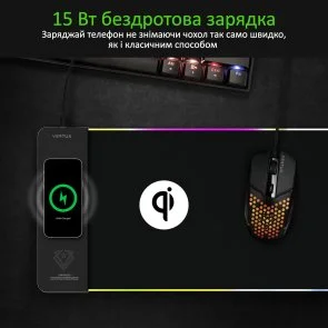 Фото: Килимок Vertux RaftPad-Qi Black (6959144051642) № 5 | KTC