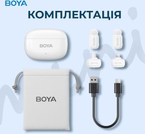 Радіосистема BOYA mini-13 Type-C/Lightning White