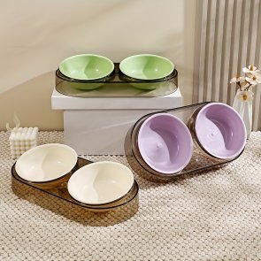 Годівниця подвійна кольорова Me&Pet Білий (NMP28-1)