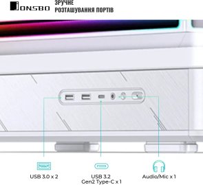 Корпус Jonsbo D200 White with window