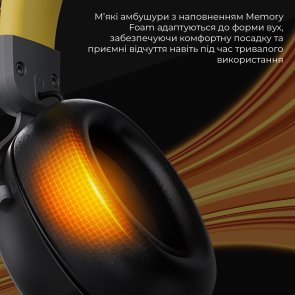 Гарнітура Ajazz AHM08 Max WL/BT Black/Grey/Yellow (AHM08-MAX-BGY)